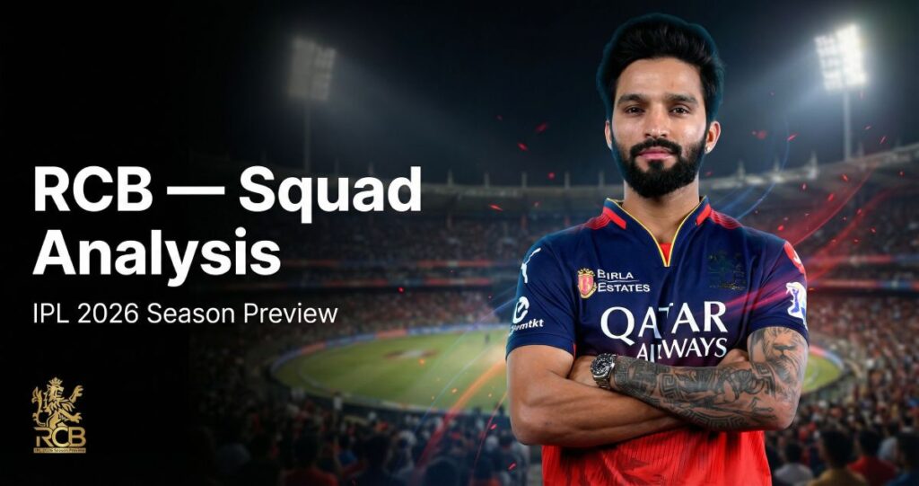 Real RCB player image enhanced with cinematic stadium lighting.