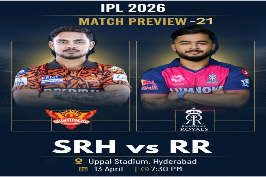 SRH vs RR Prediction IPL 2026 Match 21