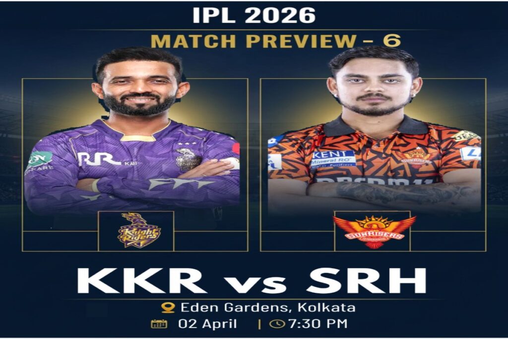 KKR vs SRH IPL 2026 Prediction and preview