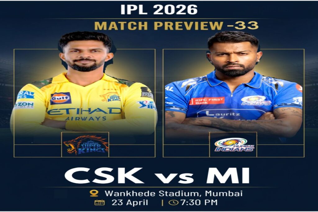 CSK vs MI Match Prediction, Toss Impact, Pitch Report IPL 2026