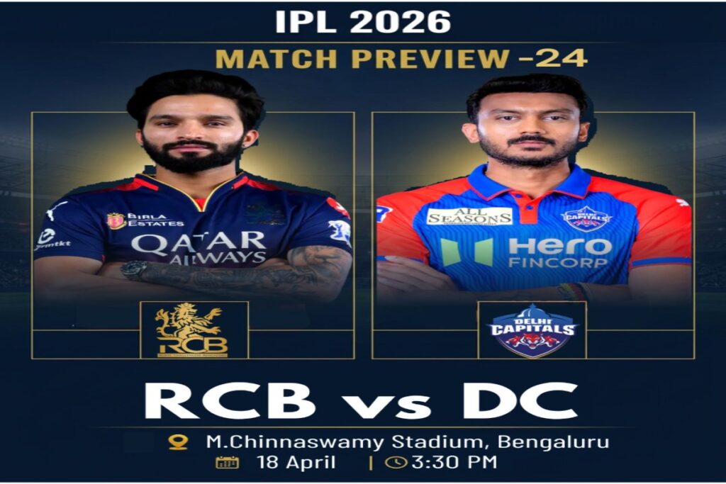 RCB vs DC Match Prediction & Pitch Report