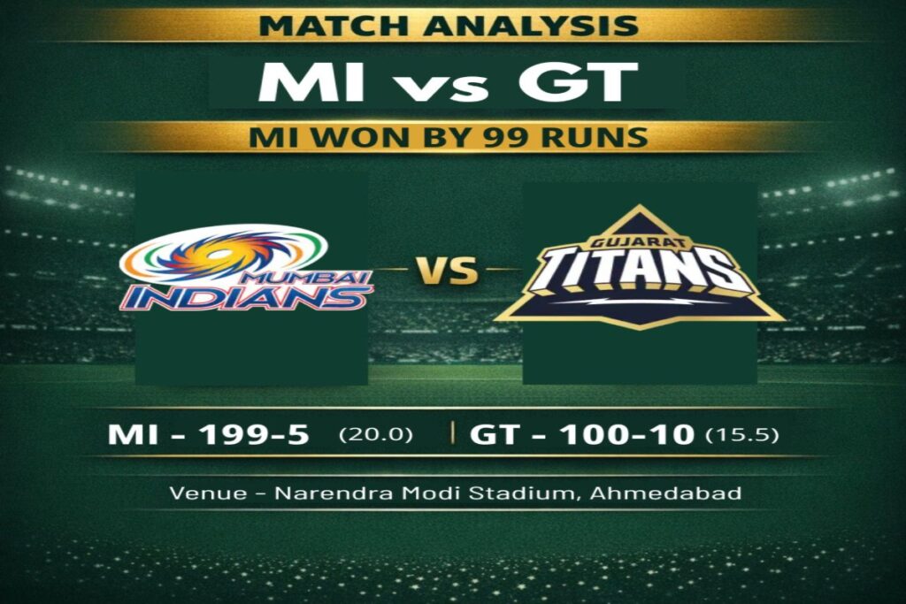 MI vs GT Match Analysis IPL 2026 - Tilak Verma Century